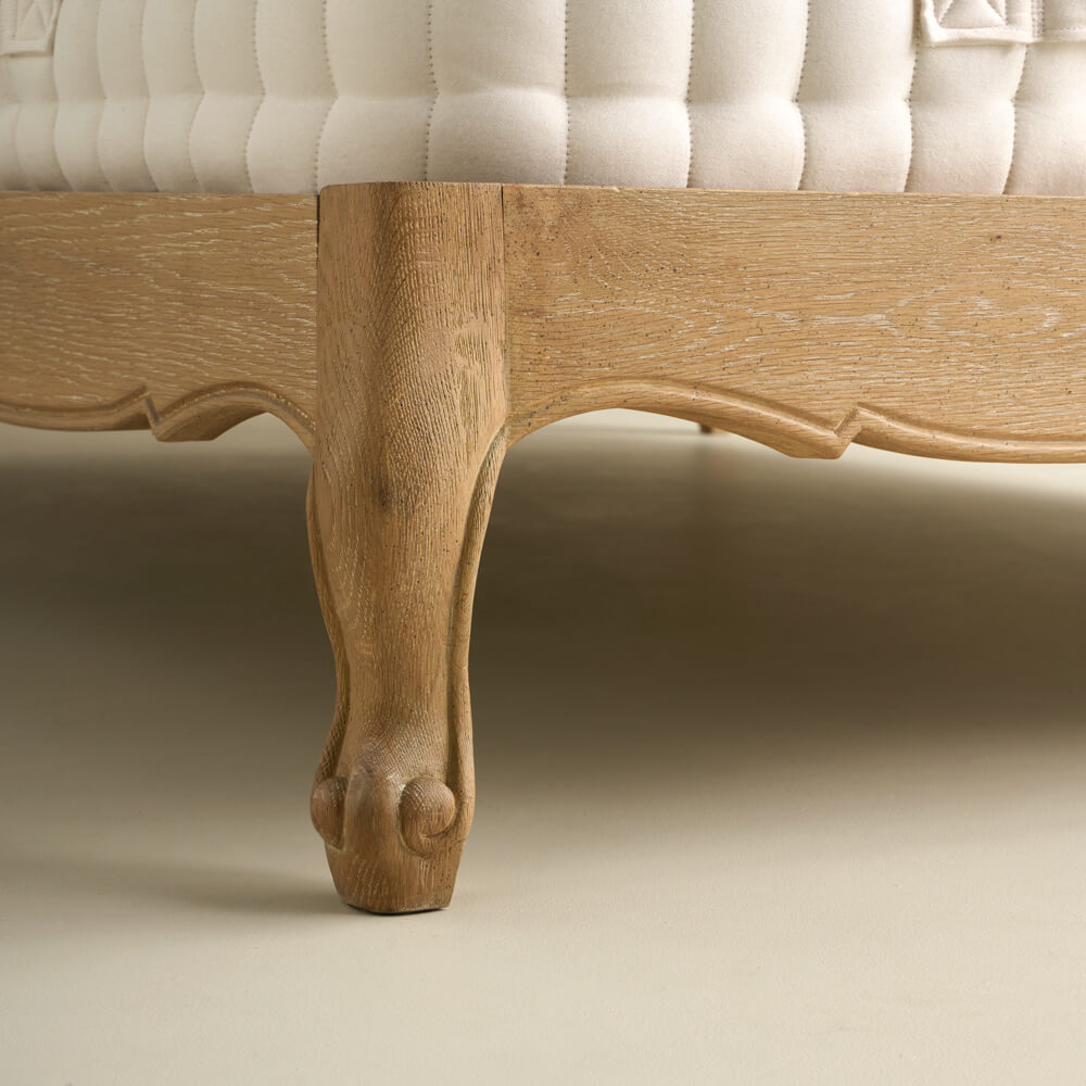 Sienna Beau Rattan Bed, Weathered Oak / Rattan, Double